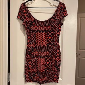 Pattern Bodycon Dress